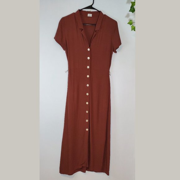 Aritzia Dresses & Skirts - Aritzia Wilfred Brown Button DOwn Dress